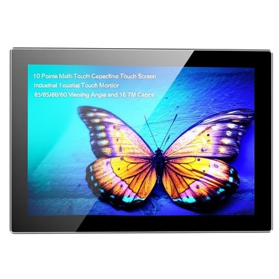 10 Points Multi-Touch Capacitive Touch Screen Industrial Touch Monitor with 85/85/80/80 Viewing Angle and 16.7M Colors