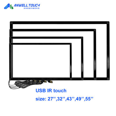 55"Inch Infrared Multi Touch Overlay Kit Open Frame  Black 300cd/M²