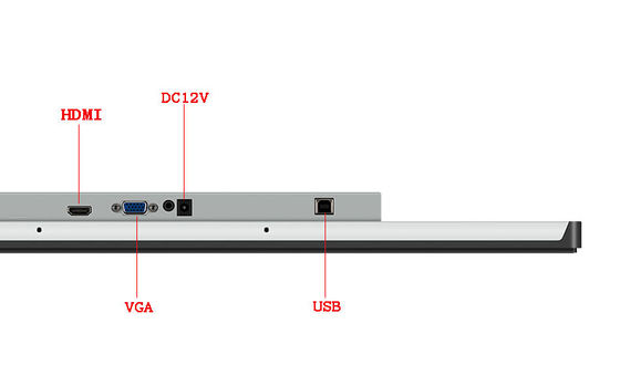 Embedded 21.5 Inch Thin Flat Lcd Monitor Dvi VGA Capacitive PCAP Touch Monitor